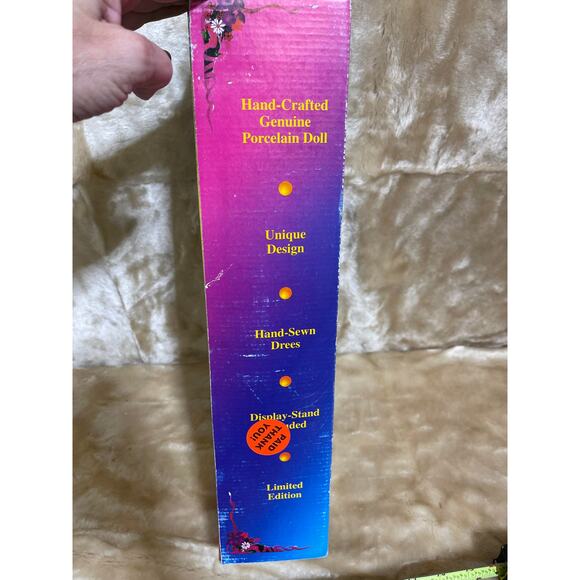 Ashley Belle Beautiful Porcelain Girl Doll Pink Hat NEW - Picture 3 of 7